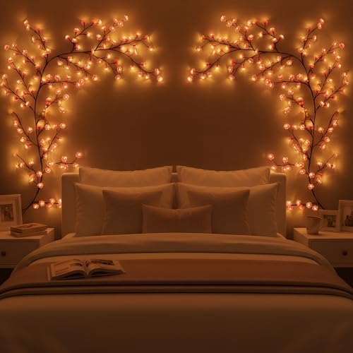 lumineuse LED en forme de fleurs de cerisier, 96 LED, 1,8 m