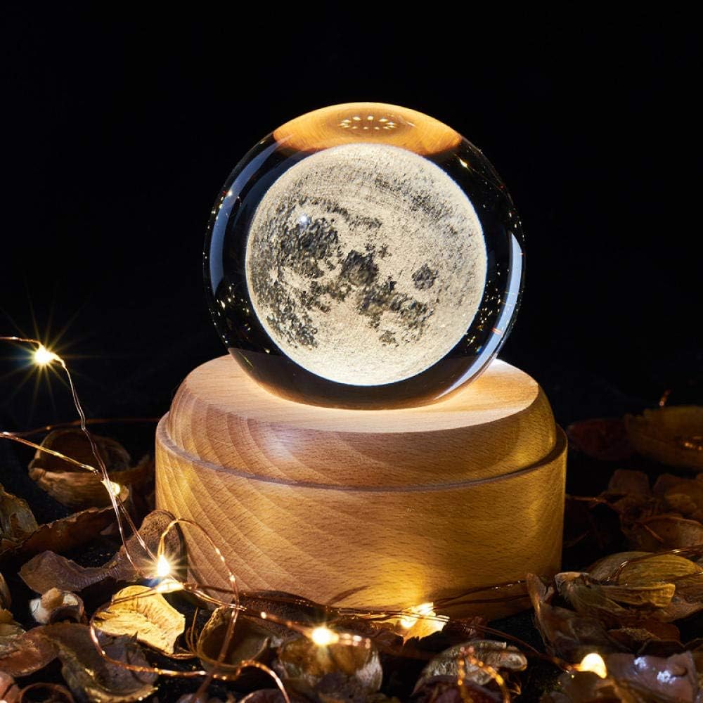 Boule de cristal 3D rotative 360° automatique