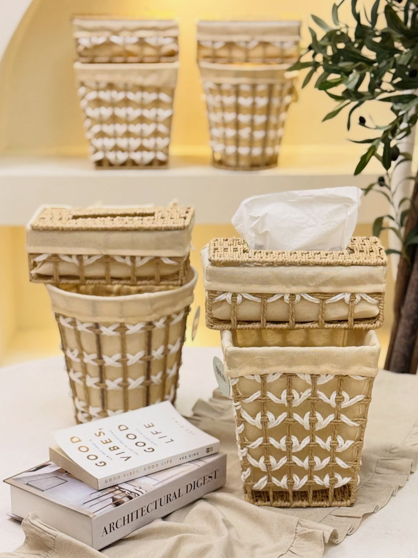 Panier de rangement + Boîte à serviettes