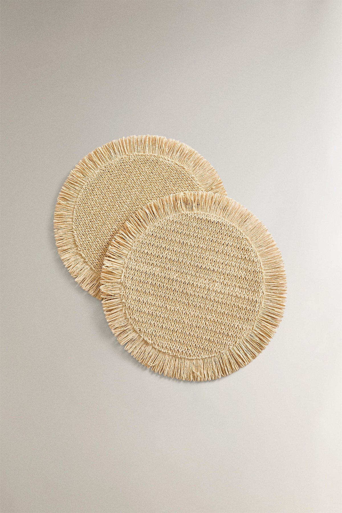 Set 6 PCS de table rond en papier tressé orné