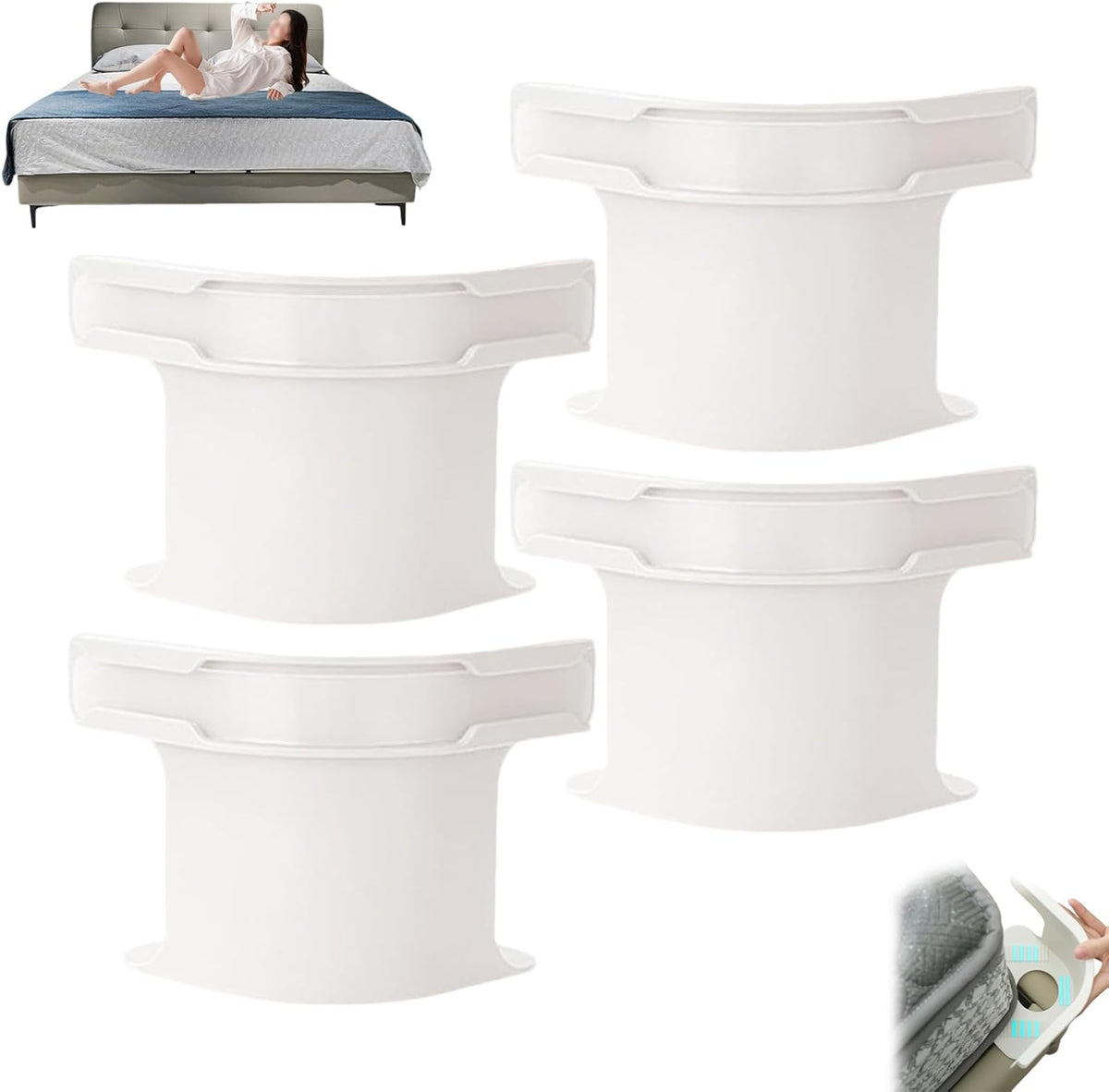 Lot de 4 supports de draps à verrouillage pour coins