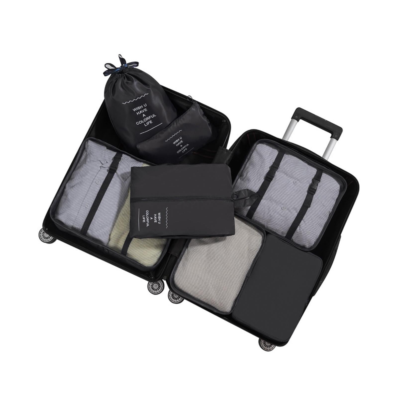 7Pcs Ensemble De Sacs De Voyage Pliables