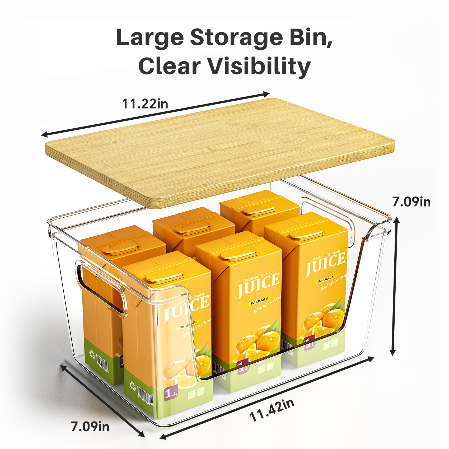 Boîte transparente avec couvercle