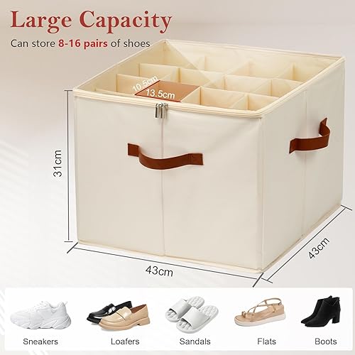 Boite Rangement Chaussure Convient pour 16 Paires