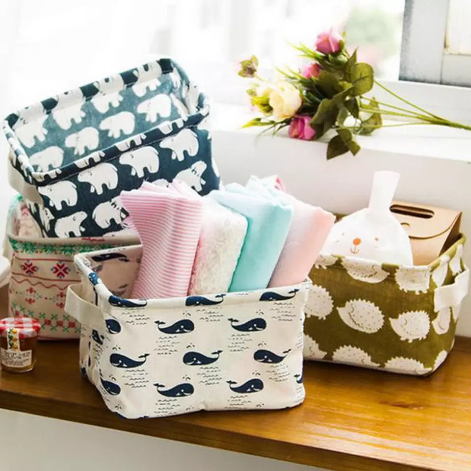 6 Paniers de Rangement carrés Pliables Multifonction