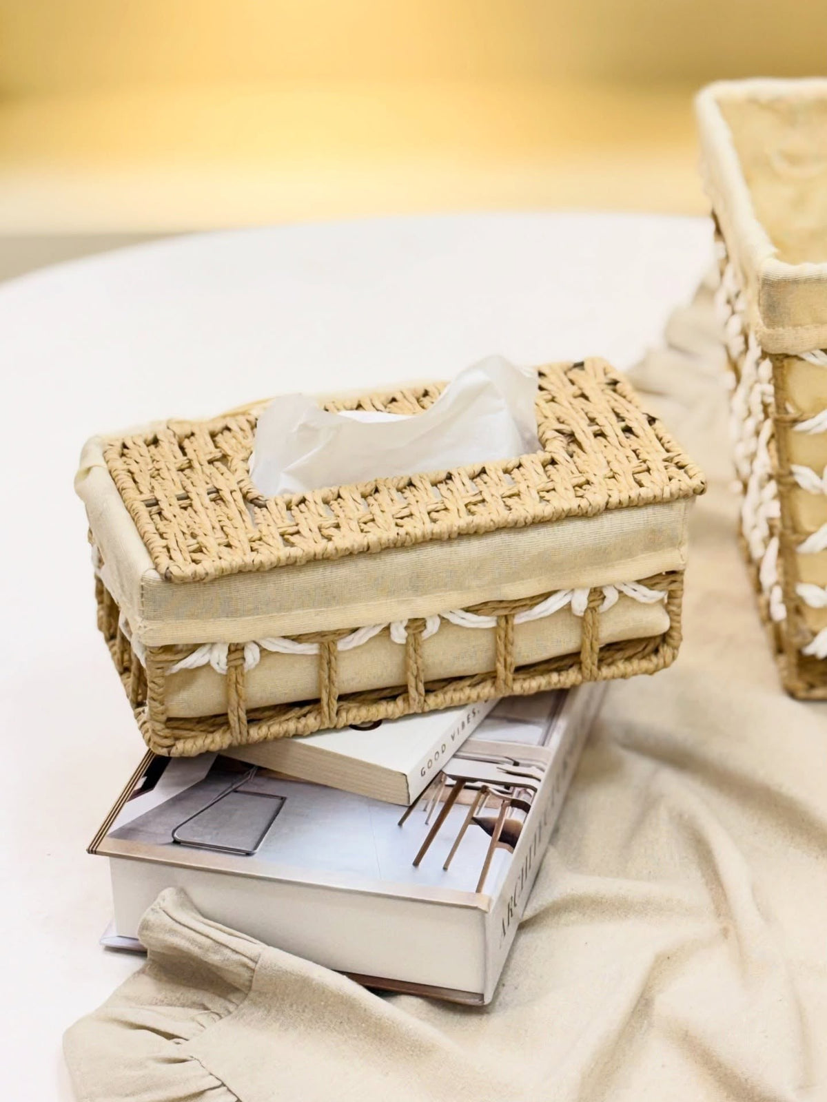 Panier de rangement + Boîte à serviettes