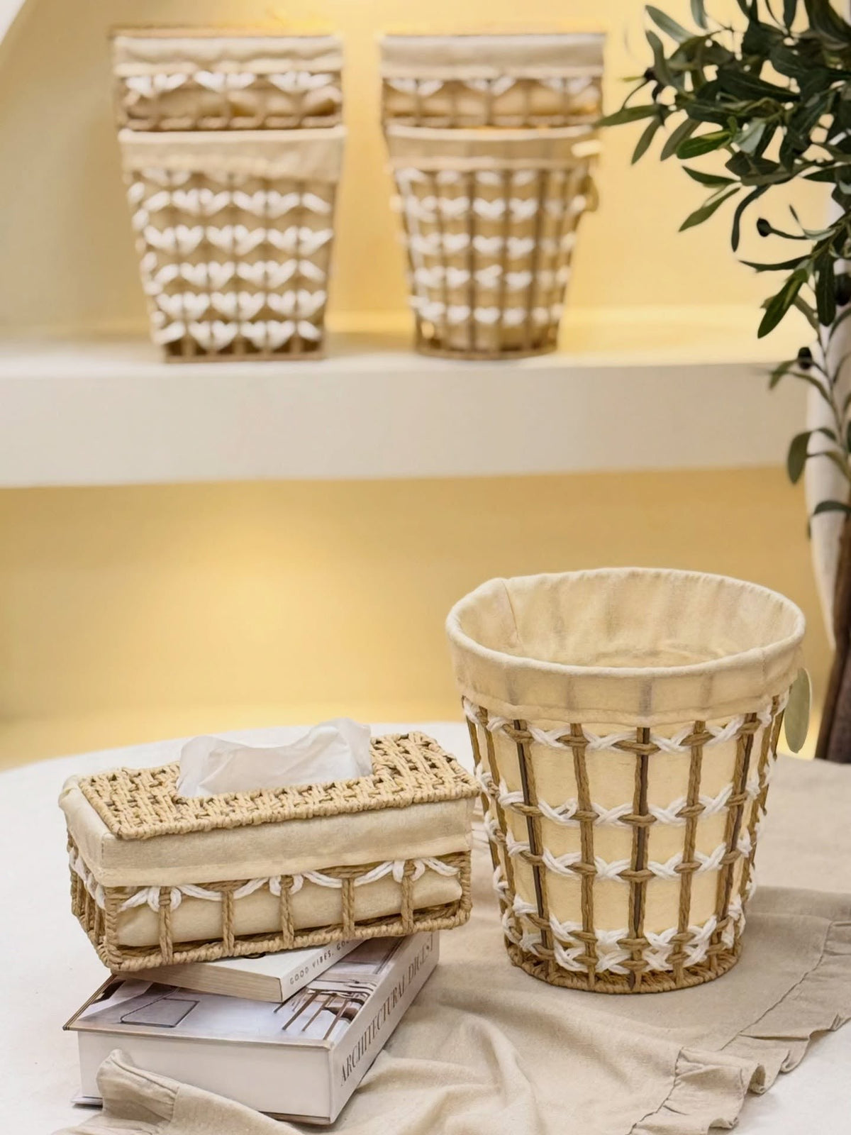 Panier de rangement + Boîte à serviettes