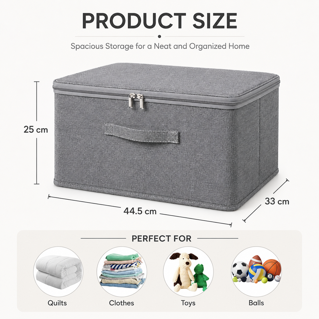 (2pcs) Boîte de rangement pliable VIMORA